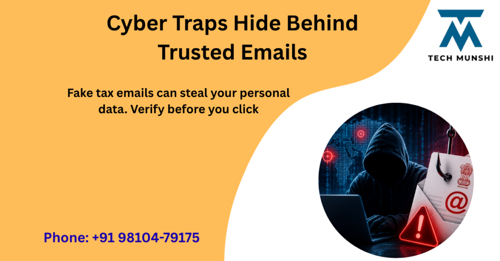 SilverFox cyber attack warning showing fake income tax scam emails targeting Indian taxpayers through phishing and malware attacks